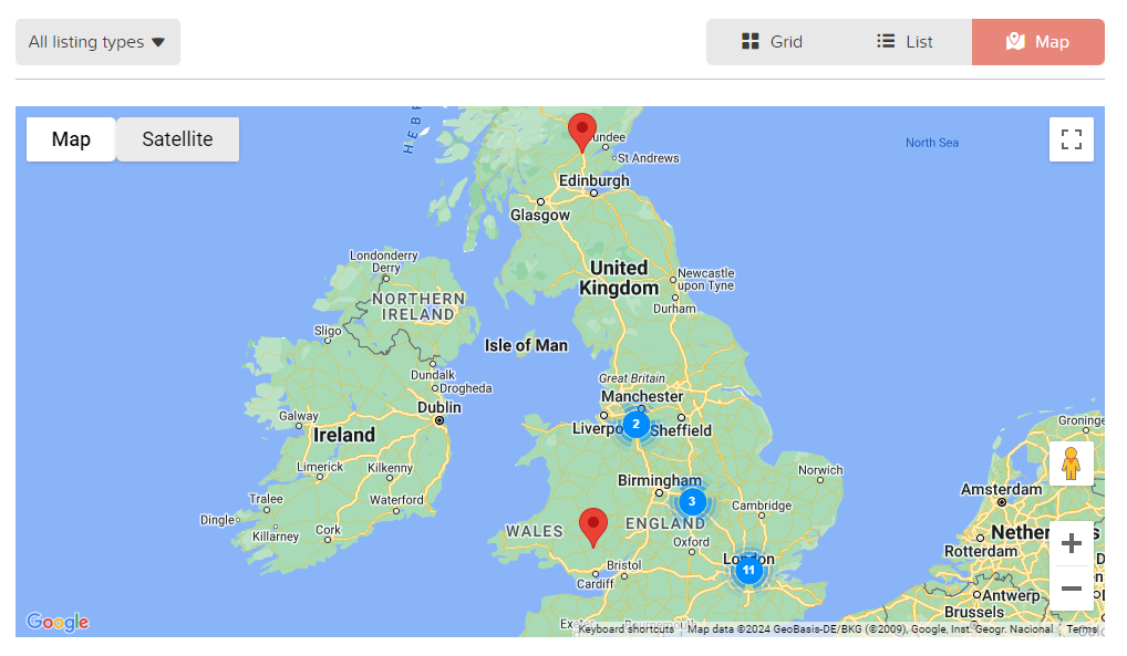 Naked Cleaners UK Map